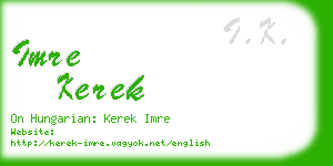 imre kerek business card